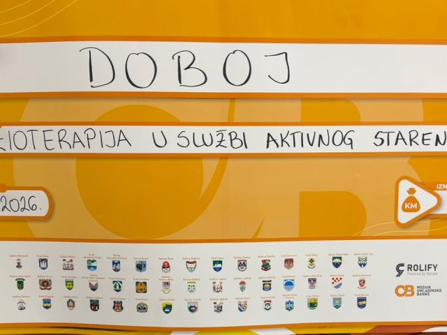 ФИЗИОТЕРАПИЈА У СЛУЖБИ АКТИВНОГ СТАРЕЊА, ПРОЈЕКАТ ПОДРЖАН ОД ОМЛАДИНСКЕ БАНКЕ ДОБОЈ